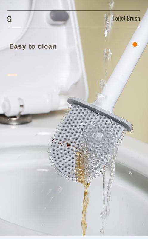 Product Introduction of Bàn Chải Nhà Vệ Sinh Gắn Tường, Bàn Chải Silicon Đầu Phẳng, Chất Tẩy Rửa Nhà Vệ Sinh, Bộ Bàn Chải Làm Sạch Nhà Vệ Sinh, Phòng Tắm 17