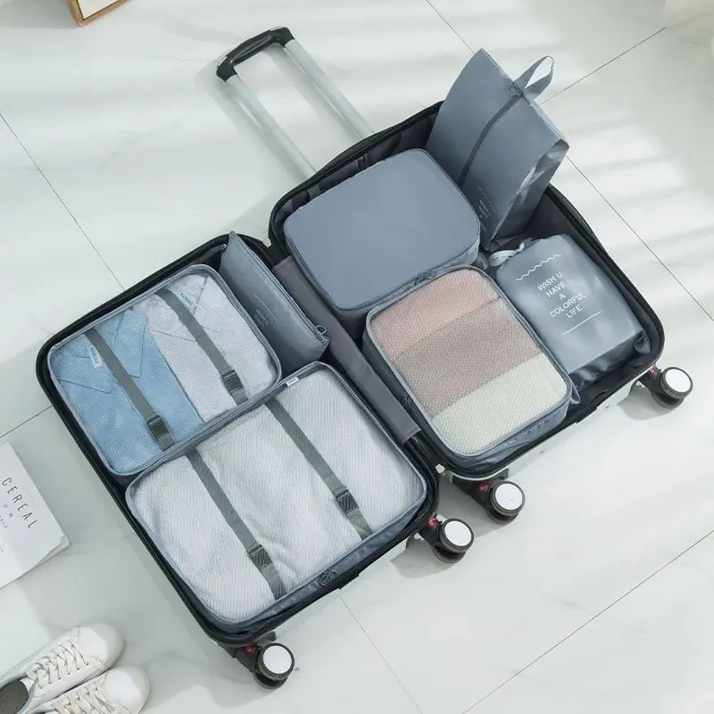 10 In 1 Travel Bag Tas Travel Organizer Bag Pouch Set Storage Luggage Bag Tas Penyimpanan Travel Tas Travel Organizer Koper Pouch Travel Baju Koper Tas Dalam Koper Packing Cubes Isi 10 Pcs Traveling Bag Organizer 8