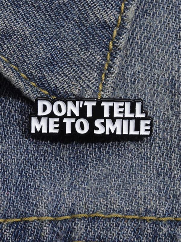 Unisex Street Style Letters Design Brooch, Fashion Cute Alloy Badge for Women & Men, Trendy All-match & Exquisite Brooch for Party, Daily Clothing Decor for Birthday Gift 4