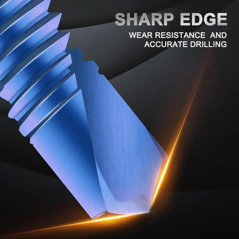 Spiral Drill Bit Set, High Speed Steel Drill Bit Set, Hex Shank Twist Drill Bit, Power Tool Accessories for Drilling, Home Accessories 7