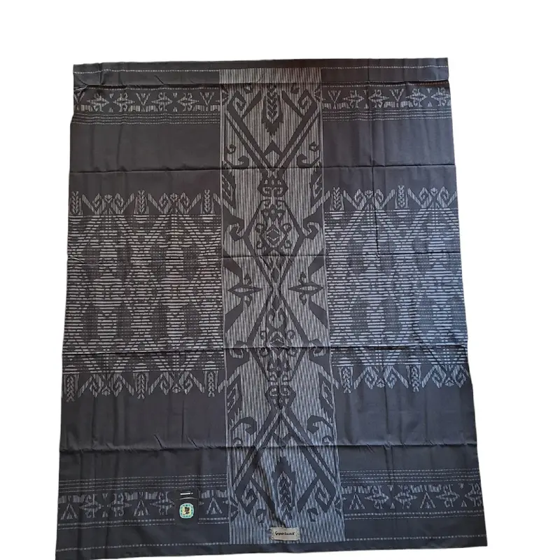 Sarung Gajah Duduk Kembang Warna Hitam Bahan Rayon Motif 7