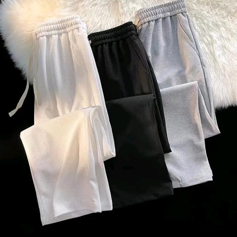 Quần dài thun nữ ống suông lưng cao chất vải nỉ da cá cao cấp Đen Voi Nhung Ong Voan Women Tua Rua S1