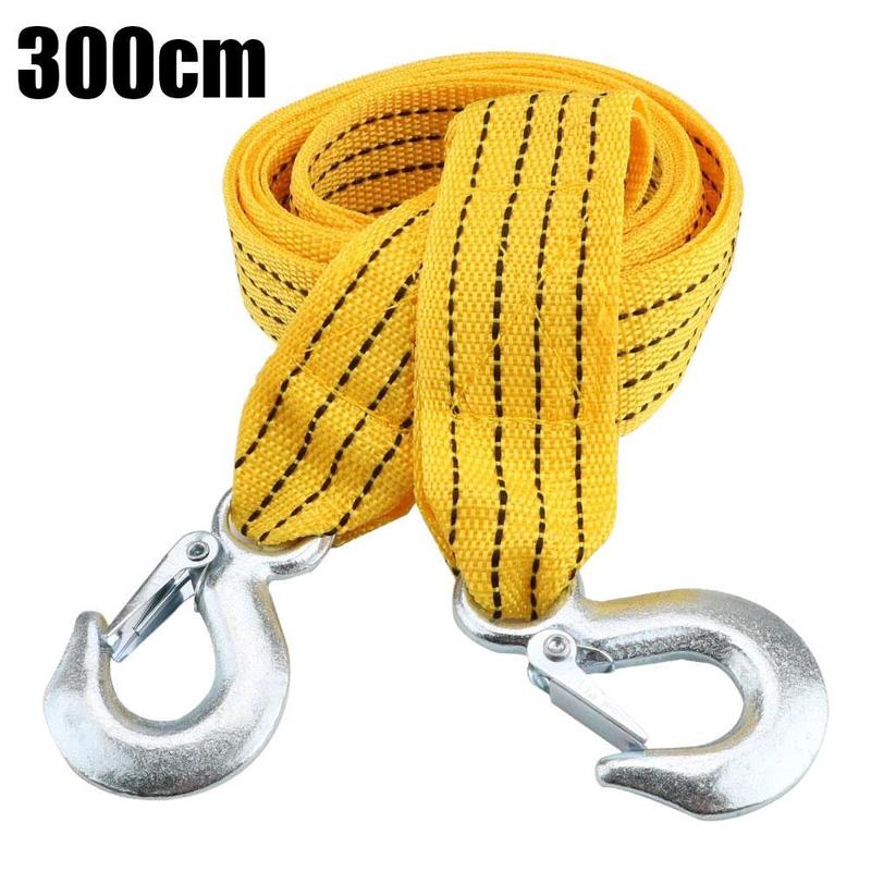 Product Introduction of COD FREE Shipping (SUPER STRONG & STABLE) 3Meter 3Ton Universal Trailer Rope Double Layer Car Tow Rope Towing Strap With Hooks 7