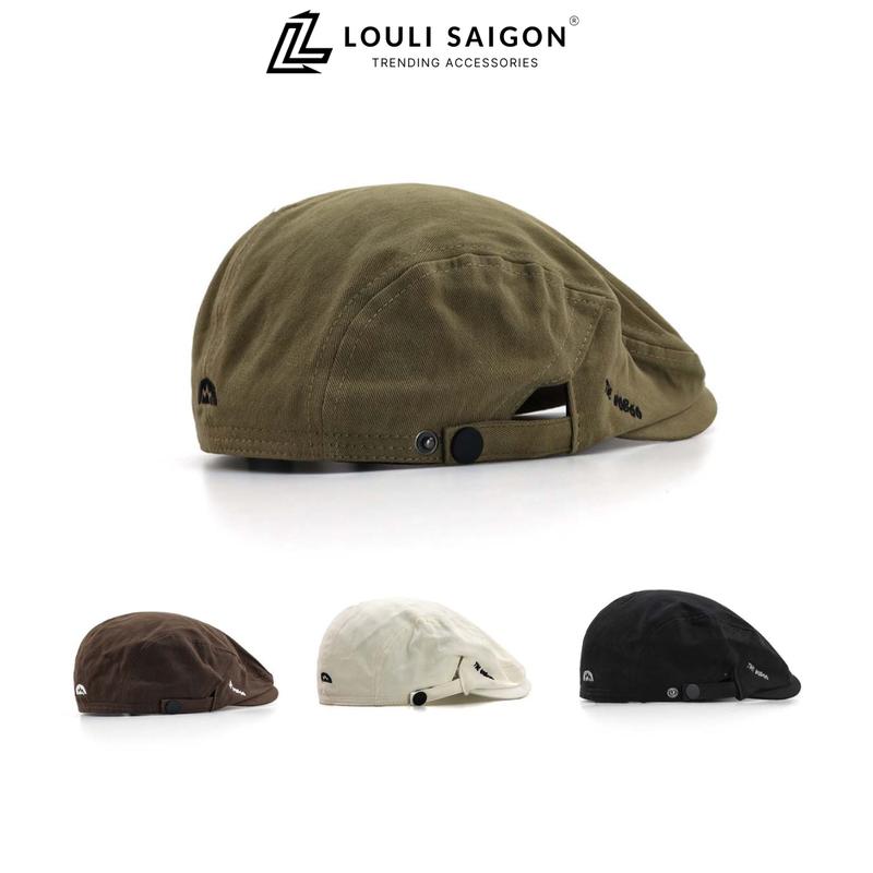 Mũ beret nam nữ LOULI SAIGON vải kaki mềm, mũ nồi thời trang Hàn Quốc BR03