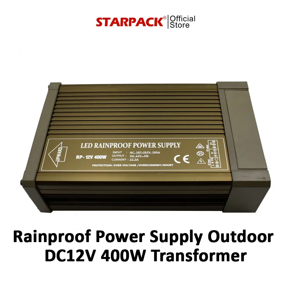 STARPACK [RAINPROOF] POWER SUPPLY Rainproof 12v 400W (Aman Dari Hujan)