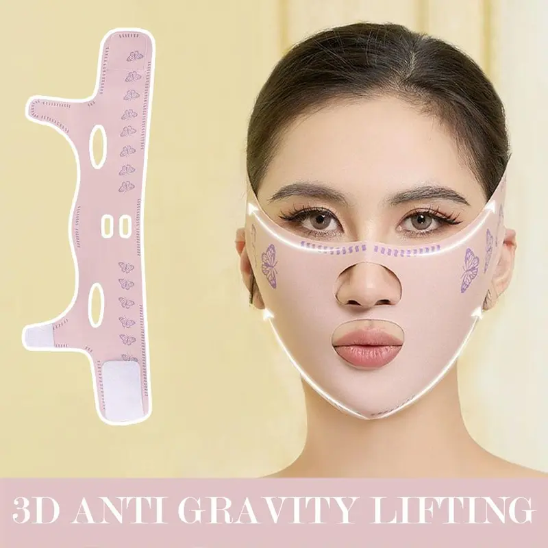 【Quà tặng Free】Mặt Nạ Chống Nhăn, Nâng Cơ Mặt Và Làm Săn Chắc, Mặt Nạ Kéo Nasolabial, Dụng Cụ Hữu Ích Cho Khuôn Mặt V 0