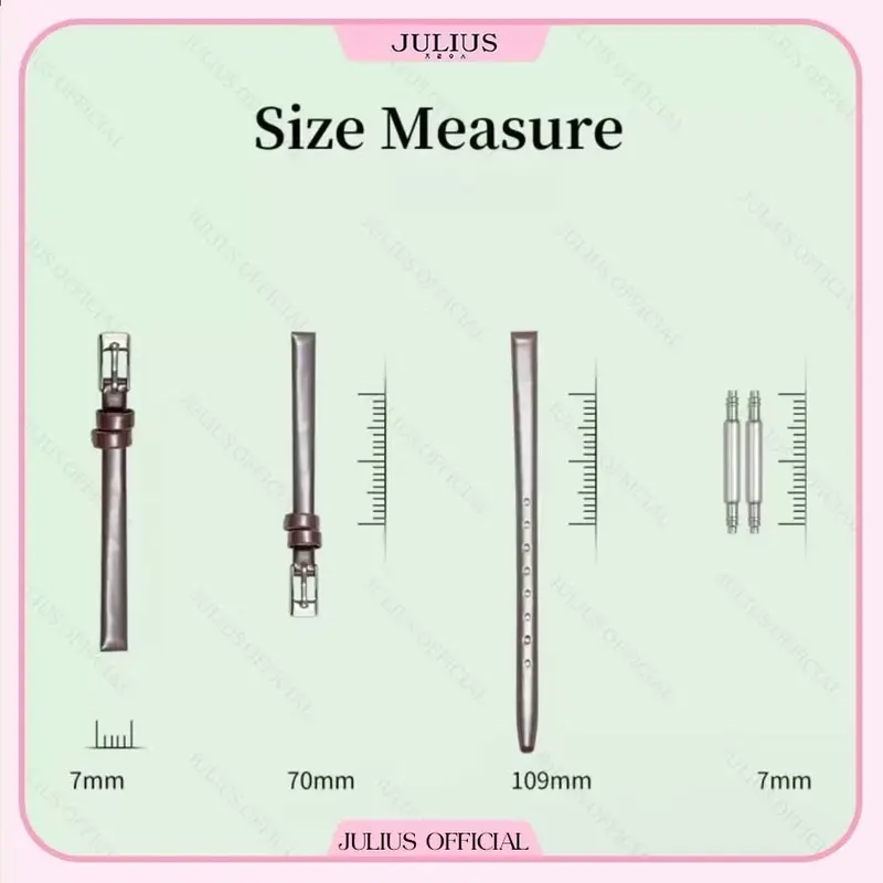 Dây da đồng hồ JA-496 Size 7 | Julius Official 2
