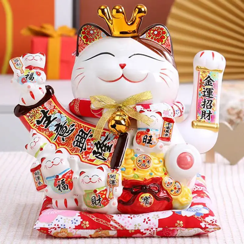 Mèo Thần Tài vẫy tay size lớn cao 32cm ( cao 30cm, cao 29cm cao 28cm size lớn ) quà tặng tân gia khai trương