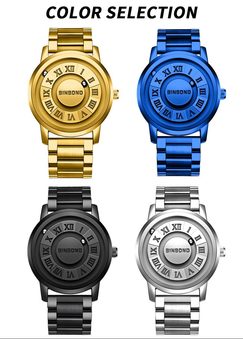 Product Introduction of Men Watch Black Technology Watch New Concept Personalized Magnetic Suspension Steel Waterproof Male Fashion Quartz Watches Gift 28