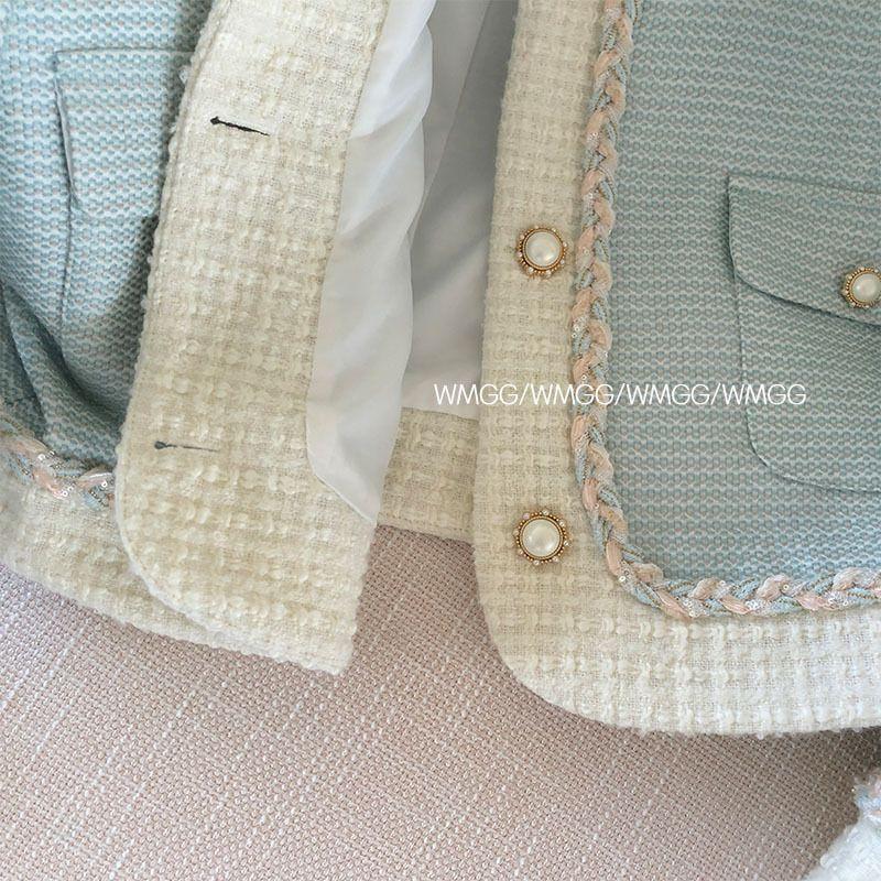 Product Introduction of Áo Khoác Dài Tay, Màu Xanh Dương, Dành Cho Nữ, Thích Hợp Cho Mùa Xuân Và Mùa Thu, Thiết Kế Đẹp, Phong Cách Cổ Điển Độc Đáo Màu Tương Phản, Cổ Polo, Thời Trang, Thanh Lịch, Áo Dễ Phối Đồ Top Jacket Women 9