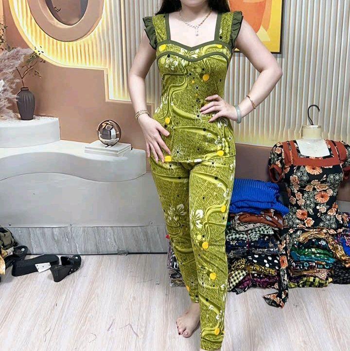 Bộ Thun Nữ Mặc Nhà Quần Dài Ống Nhỏ Bộ Ngủ Nho 6