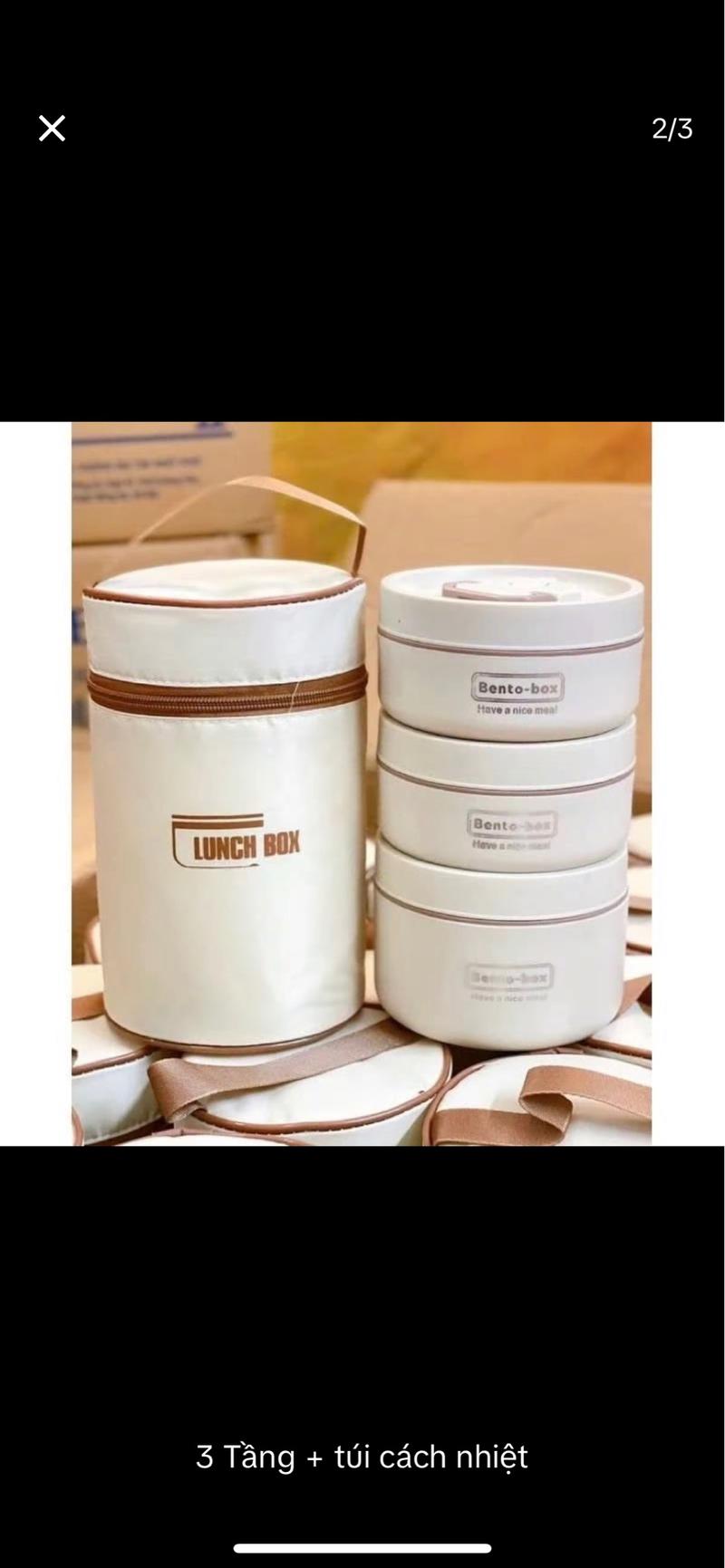 Product Introduction of [KÈM ĐŨA MUỖNG] Set 3 Hộp Đựng Cơm Giữ Nhiệt Inox 304 An Toàn Đảm Bảo Kèm Túi Đựng Giữ Nhiệt Cao Cấp Có Ngăn Đựng Đũa Muỗng Tiết Kiệm Thời Gian Tiện Lợi 3