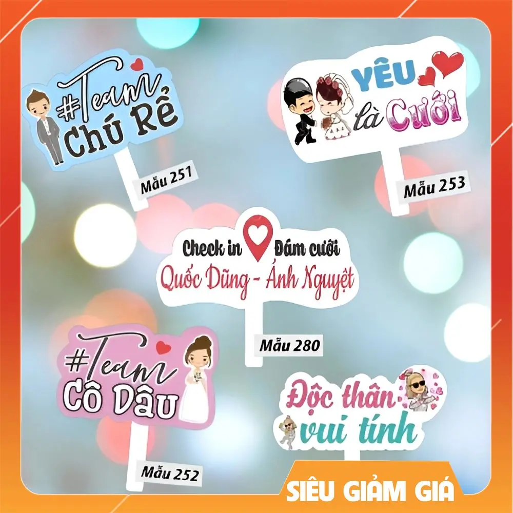 Hashtag đám cưới , {ĐÁM CƯỚI 06 },Biển Cầm Tay Chụp Ảnh Đám Cưới, Đám Hỏi