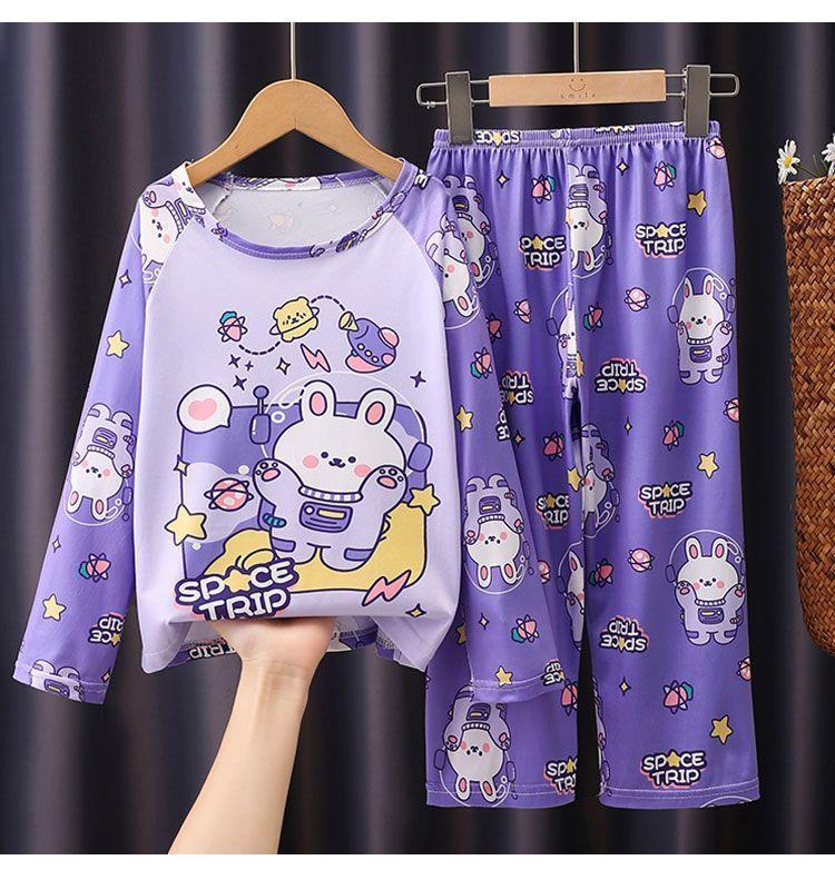 Product Introduction of Bộ Đồ Ngủ Trẻ Em, Hàng Mới Về, Mỏng Và Dài Tay, Thích Hợp Cho Mùa Xuân Và Mùa Thu, Cho Bé Gái, Trẻ Em Trung Và Lớn, Thiết Kế Hoạt Hình, Quần Áo Điều Hòa Không Khí, Bộ Quần Áo Mặc Nhà 20