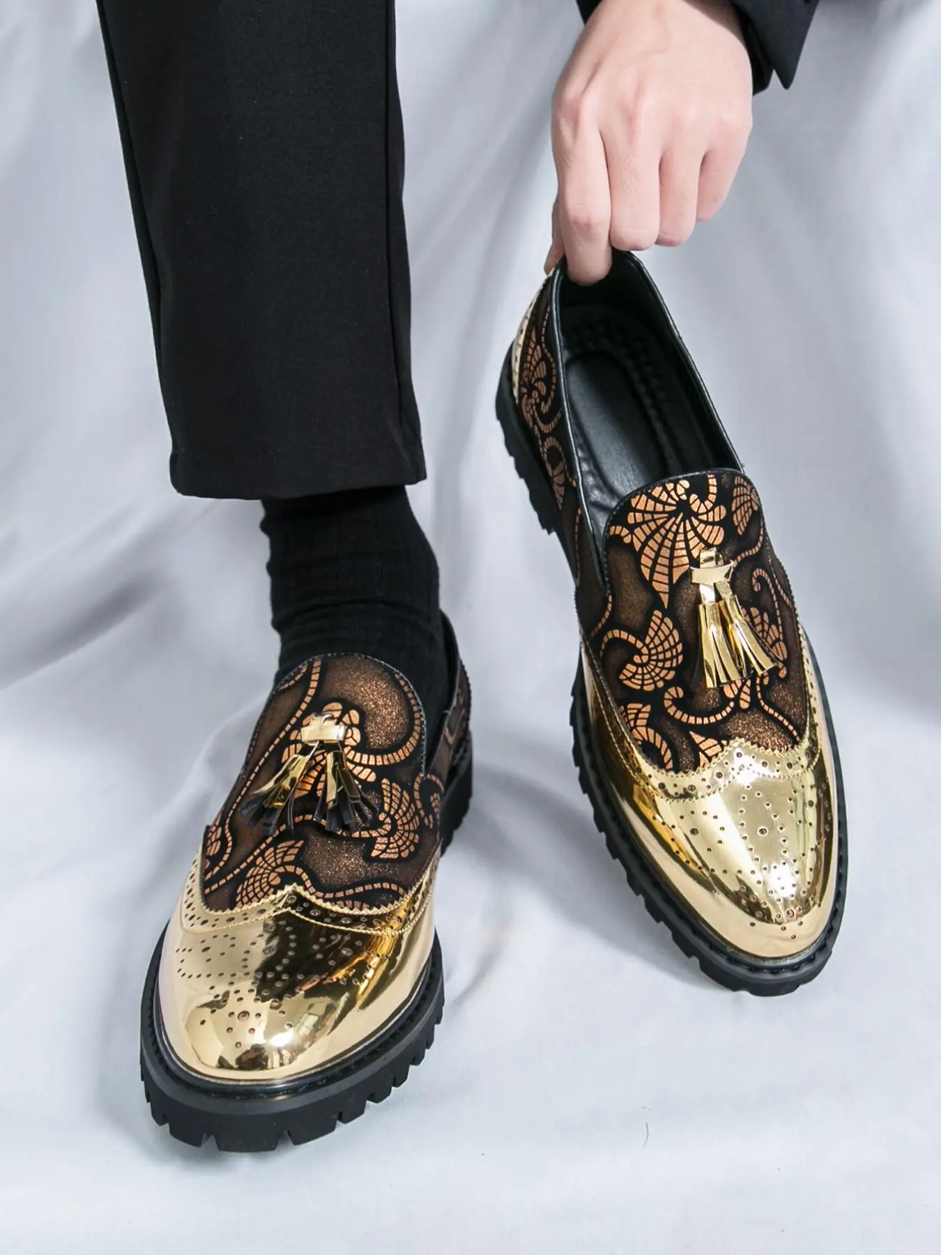 Men's Fashionable Slip on Dress Shoes, Casual Comfortable Shoes for Daily Wear, Lightweight Breathable Shoes for All Seasons, Boy
