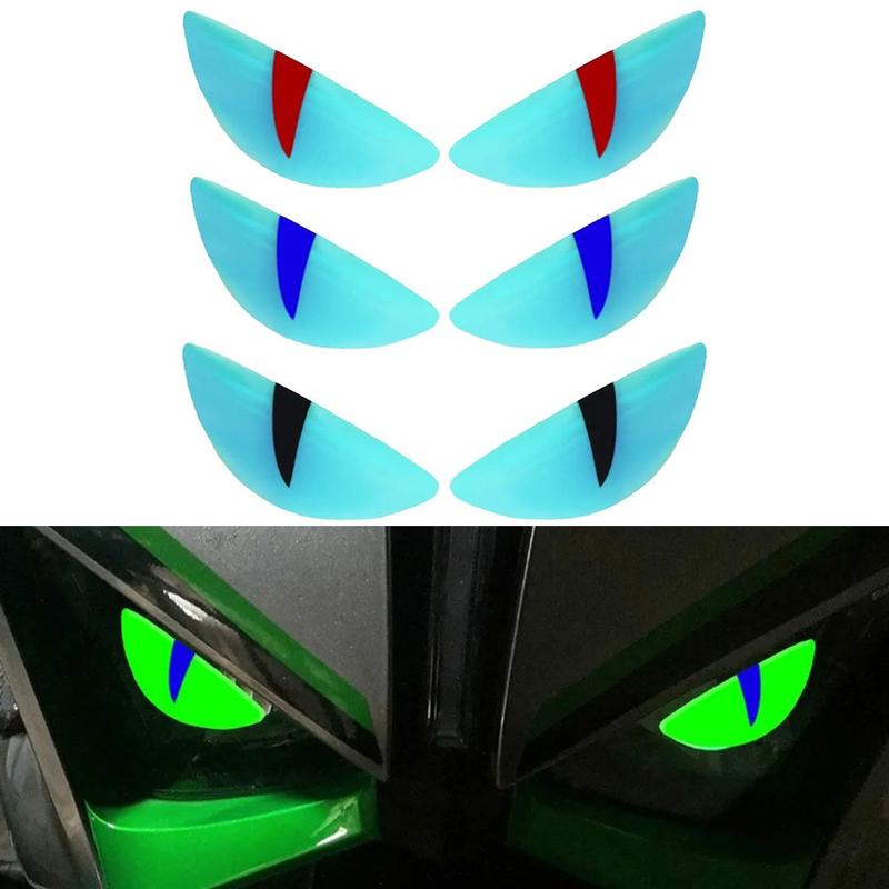 Luminous 3D Reflective Devil's Eye Stickers for Cars Motorcycles ...