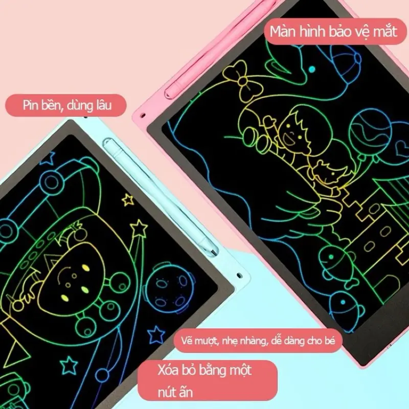 Bảng viết thông minh LCD tự xóa 16inch, 12inch, 10inch, 8,5 inch cho bé tập vẽ, viết 4