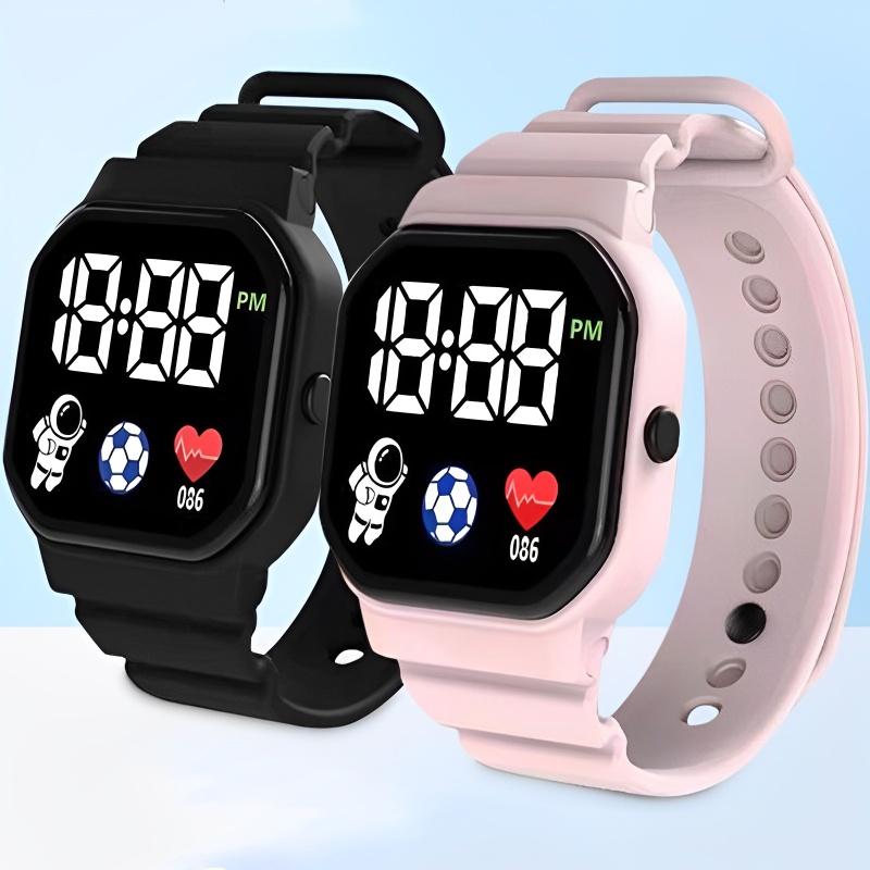 Fashion LED Electronic Watch Spaceman Sports Watch Square Waterproof Student…