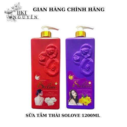Combo 2 Chai Sữa Tắm Thái Solove Line 1200ml Màu Đỏ Và Tím - Sản Phẩm Tắm Cao Cấp Dưỡng Ẩm Da suat am