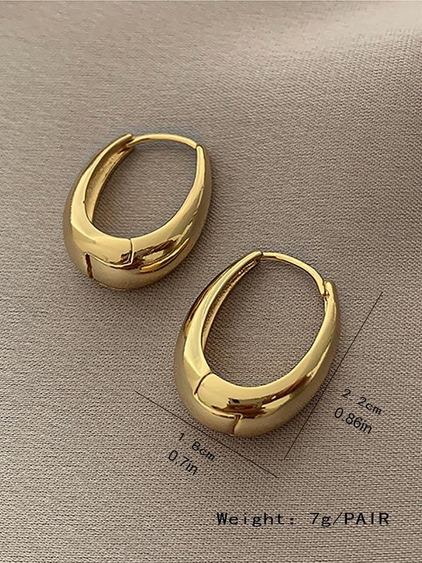 U-shaped Hoop Earrings, Minimalist Geometric Earrings for Women, Daily Use, Trendy All-match & Exquisite Jewelry for Birthday Gift 8