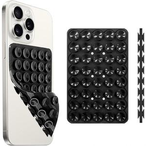 Soporte de silicona de doble cara para agarre de teléfono, compatible con iPhone y Android, base magnética para selfies y videos, conexión espejo para una vista mejorada