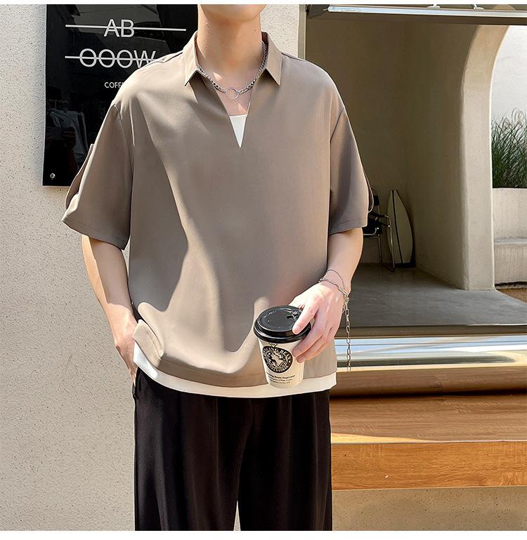 Product Introduction of Men's Polo Shirt 2025 New Short Sleeve T-Shirt - Casual Collar Top for Men, Trendy & Breathable, Wholesale Bulk Discount 18