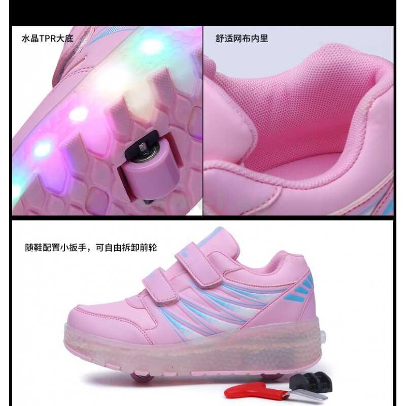 Product Introduction of Size 27 43 Kids Led Light Shoes Children Roller Skates Boy And Girls Sneakers 9