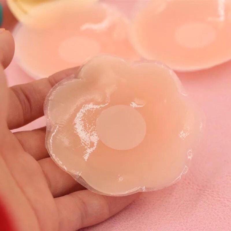 Miếng dán ngực silicone siêu dính chống nước dùng được nhiều lần VANISA DMAT12 Nữ Women Tim Sen Cao Su 3