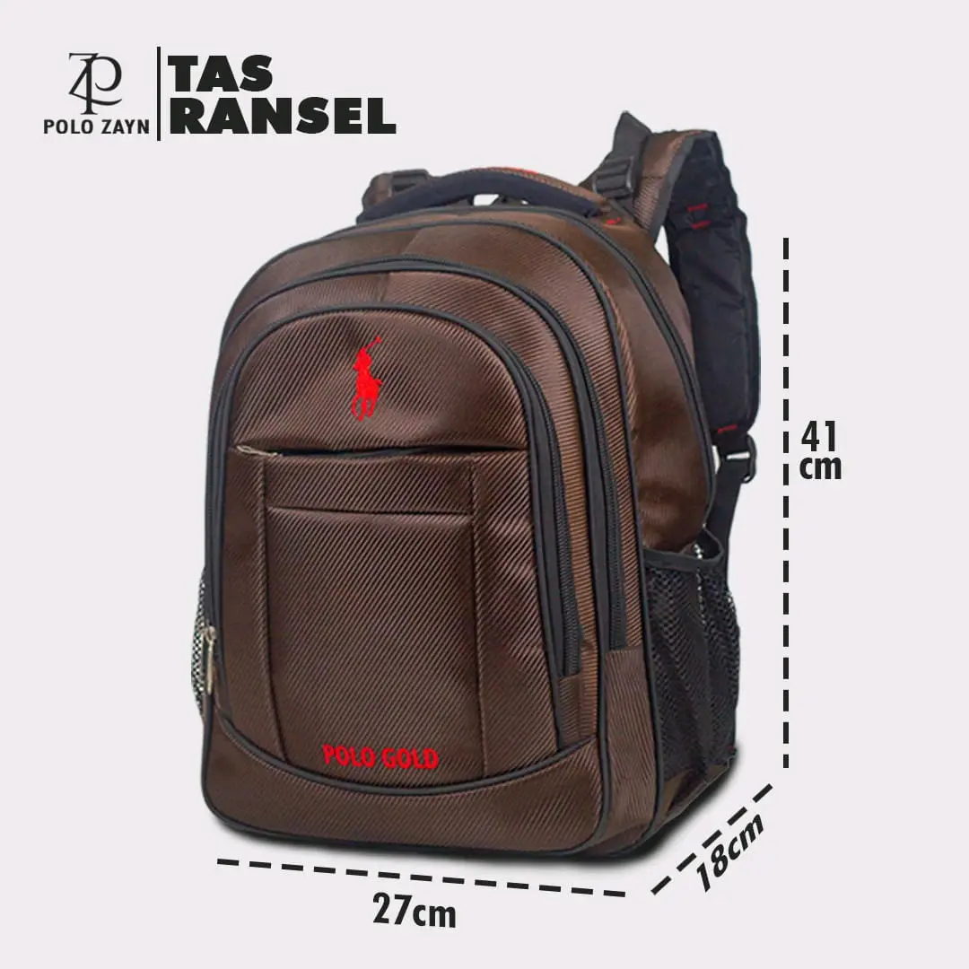 TAS RANSEL POLO GOLD 18 IN/TAS RANSEL PRIA JUMBO/TAS KERJA PRIA/TAS SEKOLAH