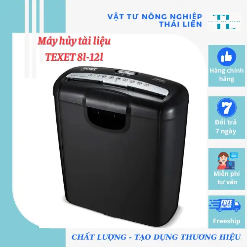 Máy hủy tài liệu 8L -10L - 12L Texet SC-10N (Đen) (Bảo hành 12 tháng)