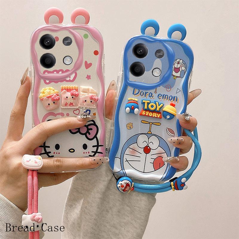 เคสตุ๊กตาสีครีม มีหู สำหรับ Xiaomi Redmi Note 13 5G 2312DRAABG 2312DRAABI ดีไซน์ 3 มิติ ลายจุดน่ารัก