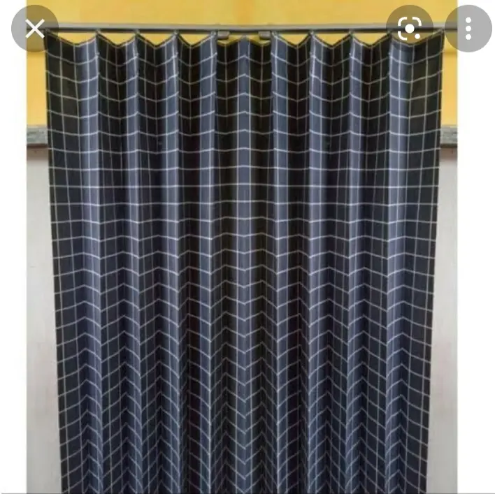 Gorden aesthetic tirai pintu gorden jendela hordeng plisket cantolan kawat S gorden kotak Biru Hitam Putih Katun Plisket Curtain plimickro