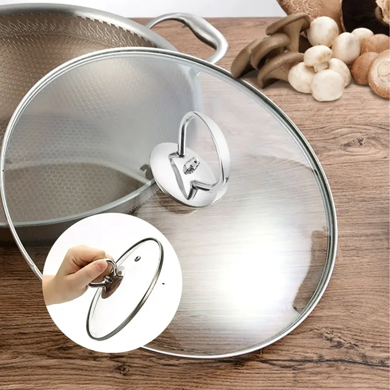 (Núm dẹt) NÚM VUNG INOX CAO CẤP (NÚM THAY THẾ) NÚM VUNG XOONG NỒI 5