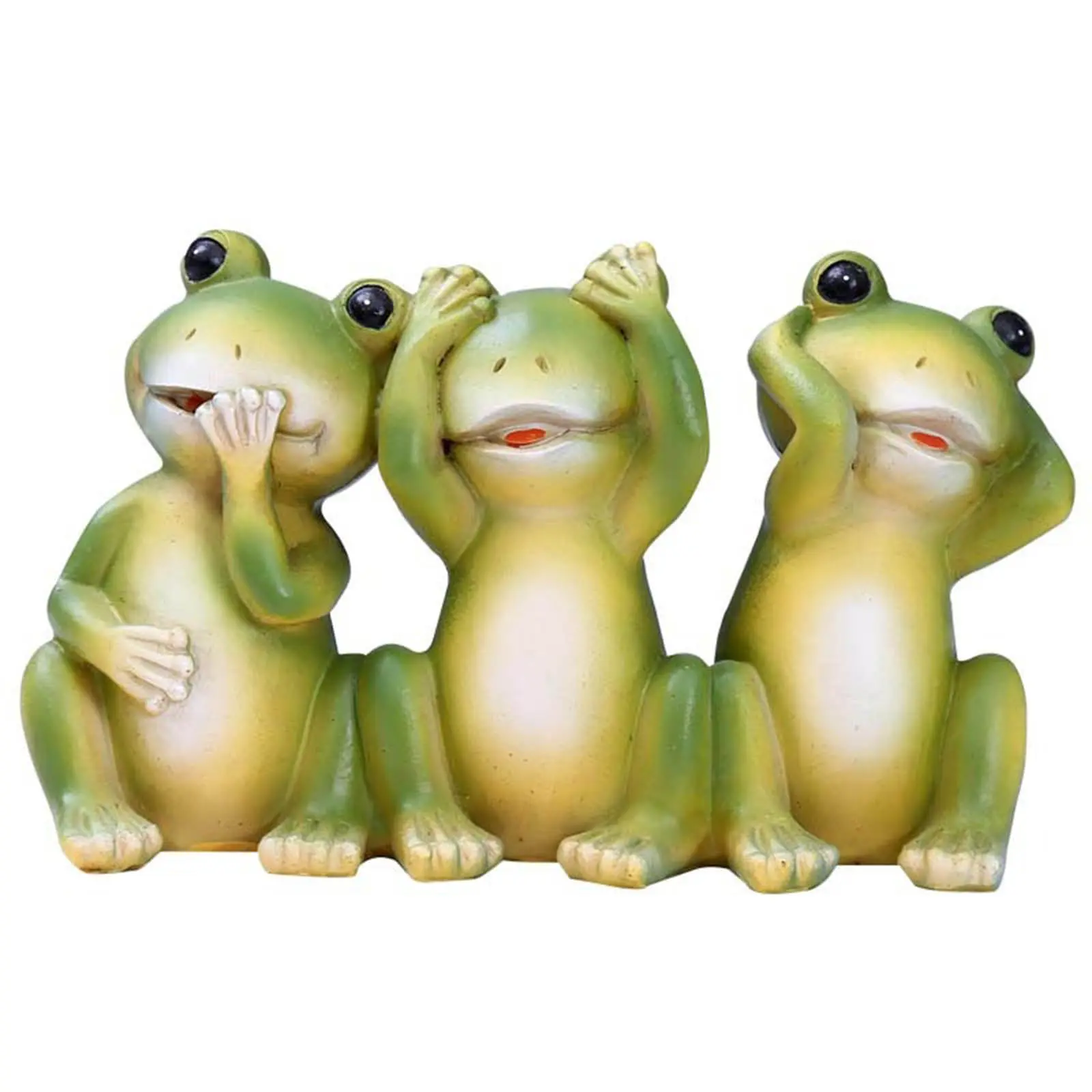Frog Statue See Hear Speak No Evil Frog Figurine Home Ornaments