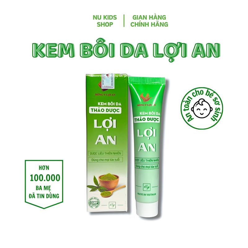 KEM BÔI DA LỢI AN - Chàm sữa, rôm sảy, hâm da, mụn sữa, mẫn ngứa, viêm da cơ địa, côn trùng đốt - Tuýp 15g - HÀNG CHÍNH HÃNG
