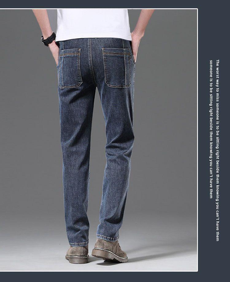 Product Introduction of Six-Pocket Men's Jeans Summer Super Elastic Straight Loose Elastic Zipper Pants Multi-Pocket Cargo Pants Men's Hard-Wearing Shorts 17