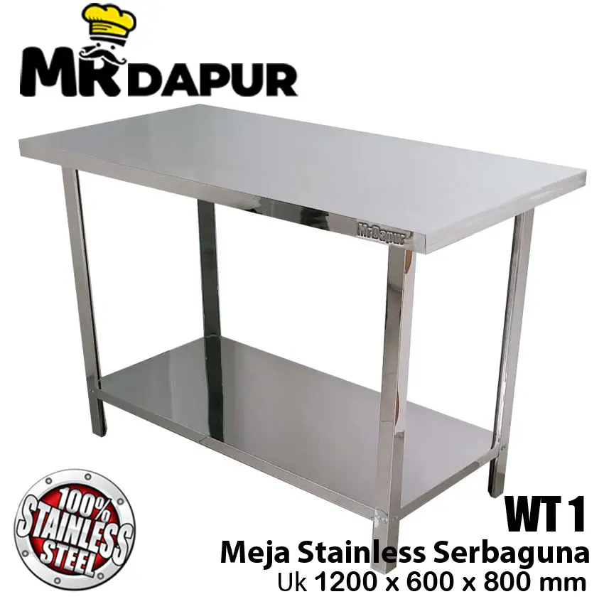 Work Table Stainless Steel Meja Kerja Mr Dapur WT 1 Original