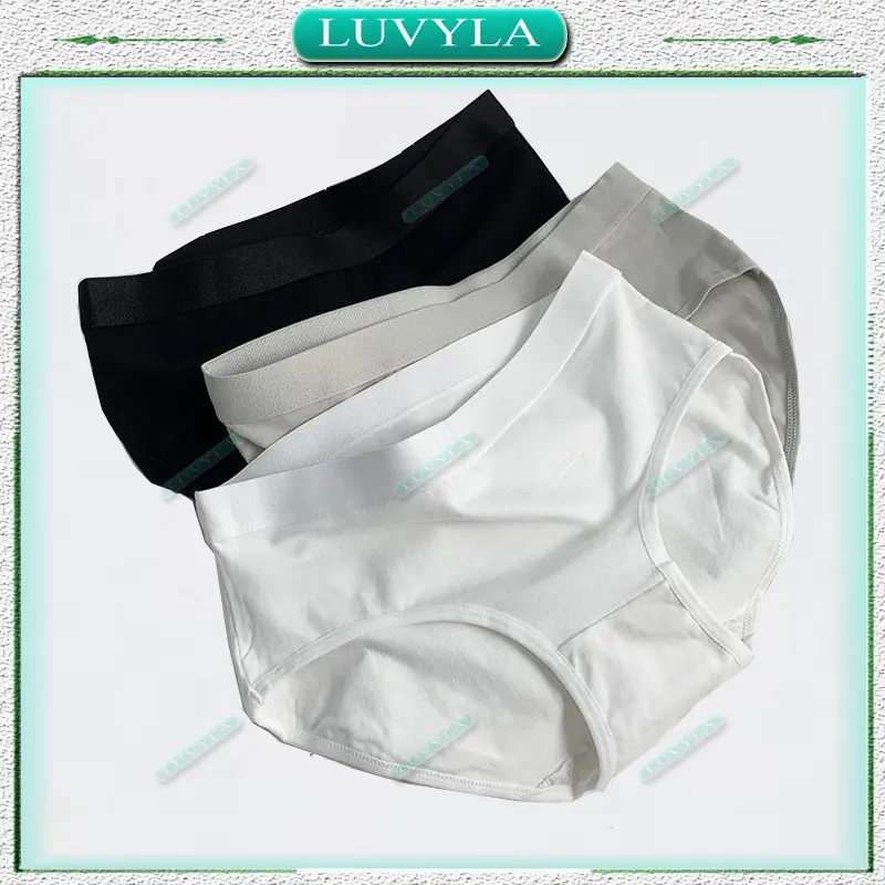Quần lót nữ cotton bigsize thun lạnh kháng khuẩn dệt kim trơn LUVYLA QLC12 (M-2XL)