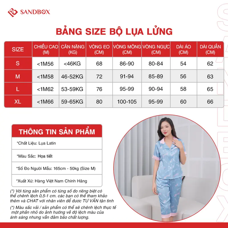Đồ Bộ Nữ Pijama SANDBOX Chất Lụa Latin Cao Cấp Thiết Kế Họa Tiết Độc Quyền (BLL24005) Women Quần Ngủ Áo Ngủ 1