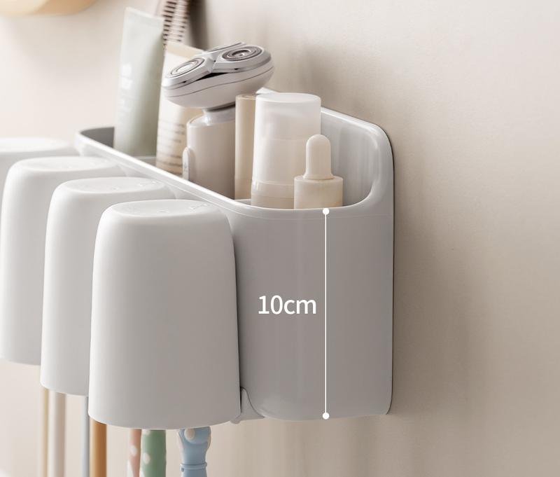 Product Introduction of Lanjiaoluo Cup Toothbrush Rack Wall-Mounted Punch-Free Bathroom Toilet Cup Electric Toothbrush Holder Bottles toilet brush  electric 20