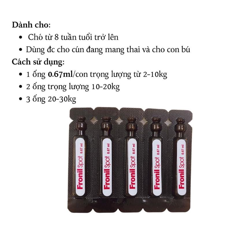 Product Introduction of Ống Nhỏ Gáy Fronil Spot Diệt Ve Rận Bọ Chét Cho Chó Mèo 2