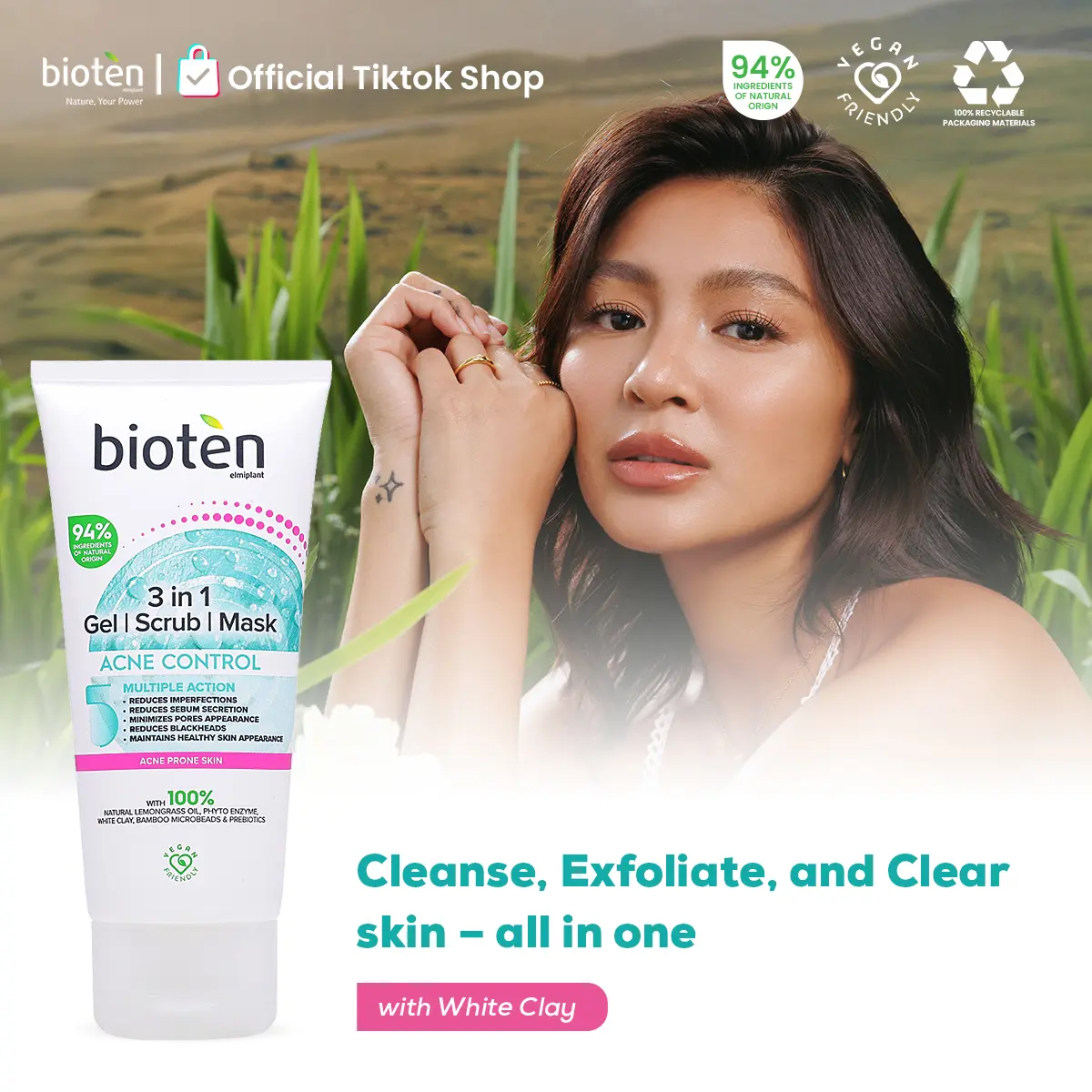 [COD] Bioten Acne Control 3-in-1 Gel Scrub and Mask 100ml with ...