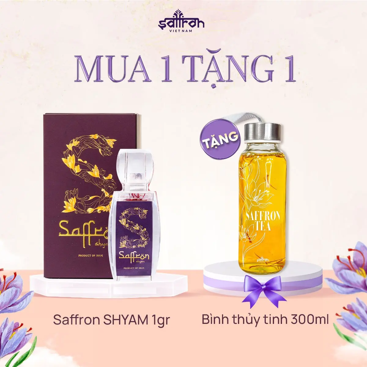 Nhụy Hoa Nghệ Tây Saffron Shyam 1gram/hộp