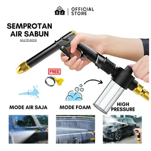 Semprotan Air Cuci Mobil Tekanan tinggi + Pot Semprotan Air Sabun Cuci Mobil Car Washer 100ml Ujung Logam