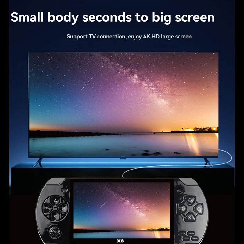 Product Introduction of 2025 X6 Handheld Game Console 4.3 Inch Screen Mp4 Player Mp5 Game Player 8Gb Support For Psp Game Camera Video E-Book A 8