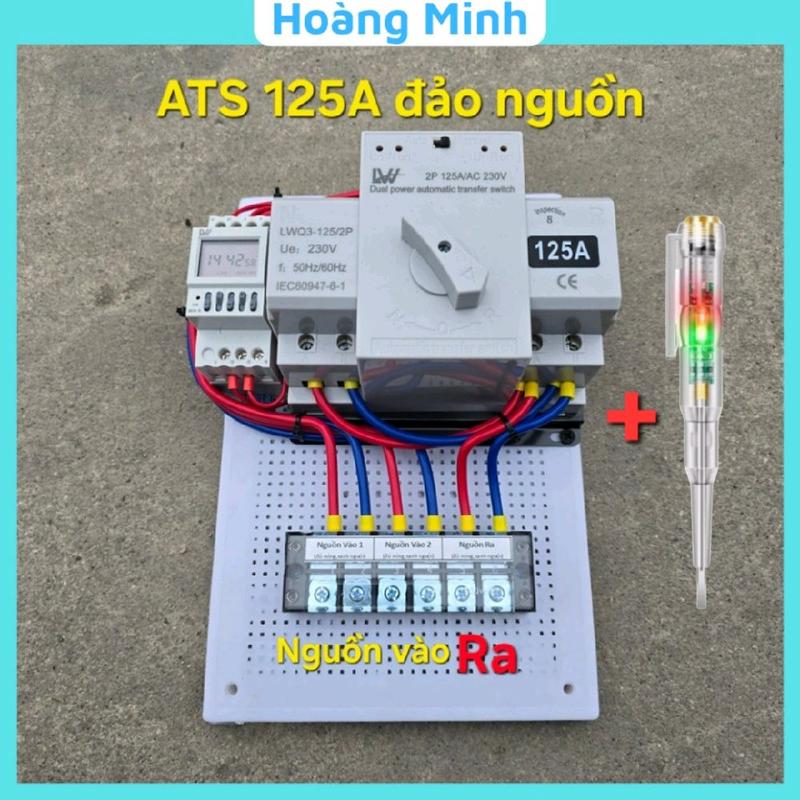 Bộ ATS 125A đảo nguồn tự động 2 công tơ điện luân phiên 15 ngày 1 lần