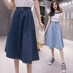 Rok Jeans Wanita 7/8 # Rok Jeans Terbaru 2023 # Rok Jeans Katun