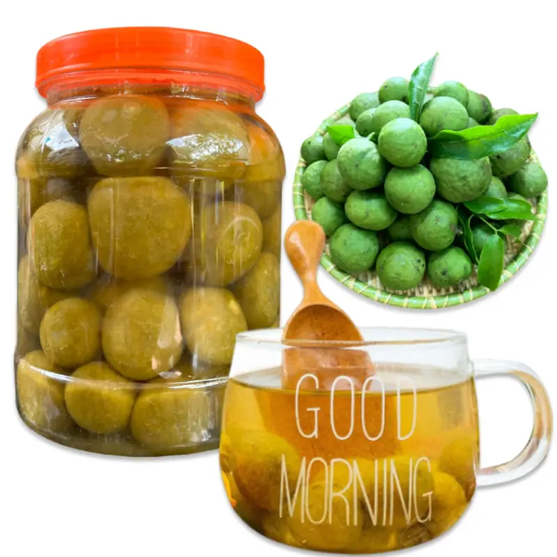 Hộp 2 Kg Sấu Ngâm Đường Gừng Ông Thọ Chua Ngọt Ăn Vặt 0