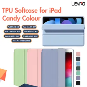 LEVINO Smart Casing iPad Macaron Colour Compatible For iPad 9 Gen 9/8/7 10.2" Air1/2 Air3 10.5" Air 4/5 10.9" Pro 11" 2018