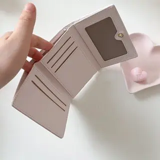 Ví nữ ngắn mini cute dễ thương đựng tiền bỏ túi gấp gọn nhiều ngăn thời trang Hàn Quốc đẹp giá rẻ cao cấp TAHYCO VN72 7